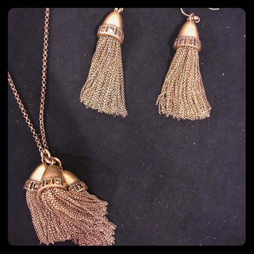 Jcrew tassel earrings necklace
